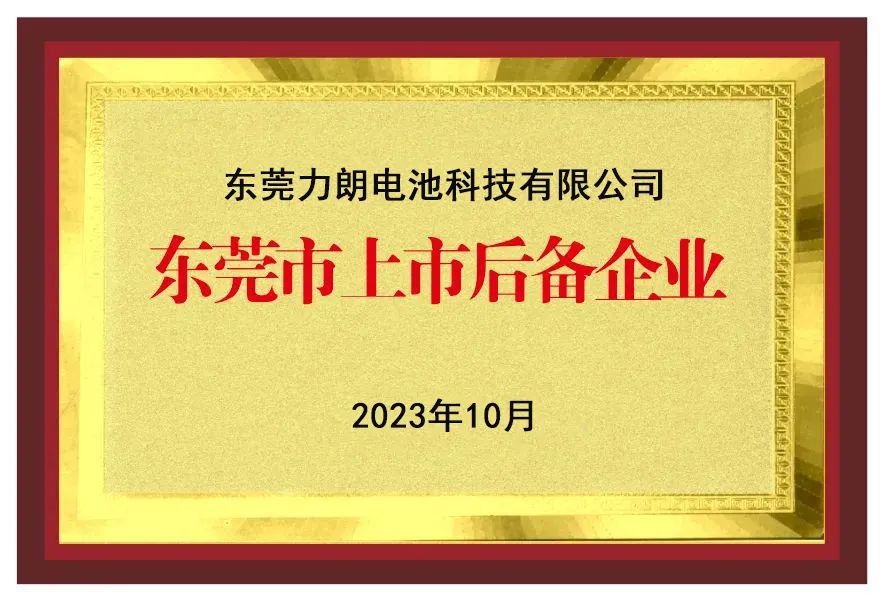 PLB Battery has been recognized as the 17th batch of listed reserve enterprises in Dongguan City, China,PowerLongBattery,26650 Lithium battery,Lithium battery manufacturer